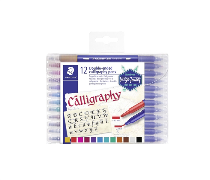 Staedtler Calligraphy Pen Duo 2.0+3.5 assorted (12)