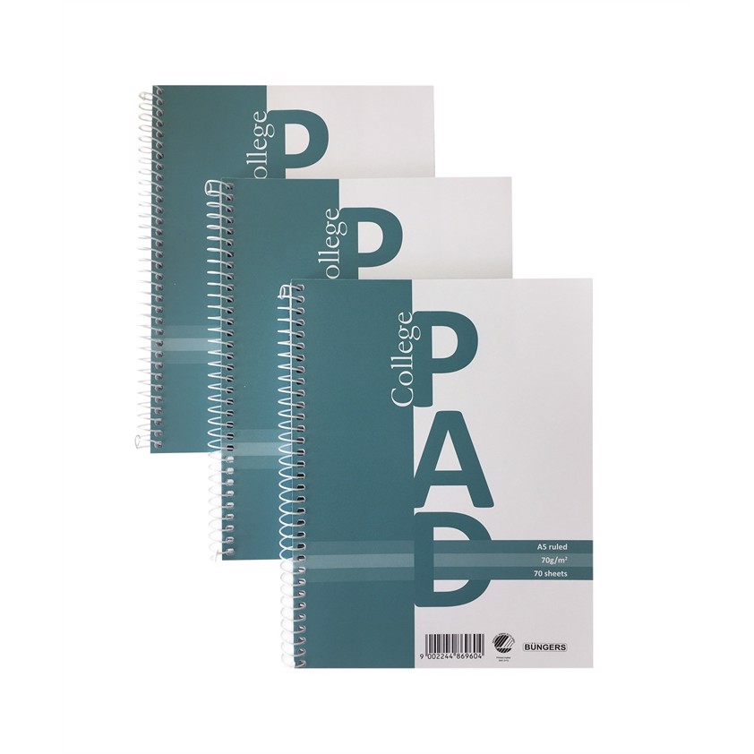 Büngers college pad A5 70g/70 sheets ruled (3)