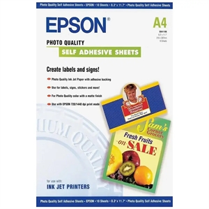 Epson Self-Adhesive Photo Paper - A4 - 10 sheets