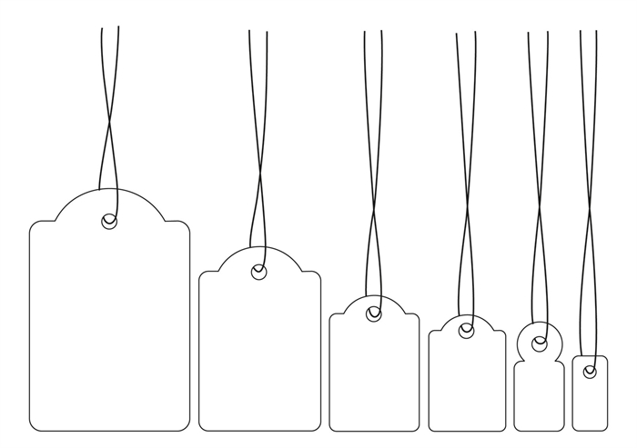 HERMA label tag with string 25 x 38 mm, 1000 pieces.