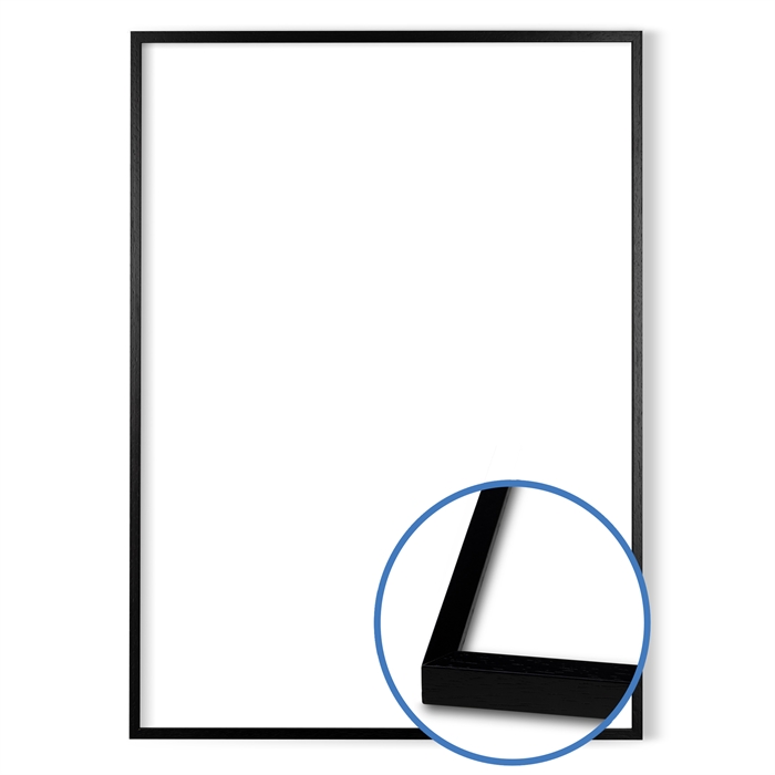 Standard photo and poster frame - 40 x 60 cm - Black with regular glass